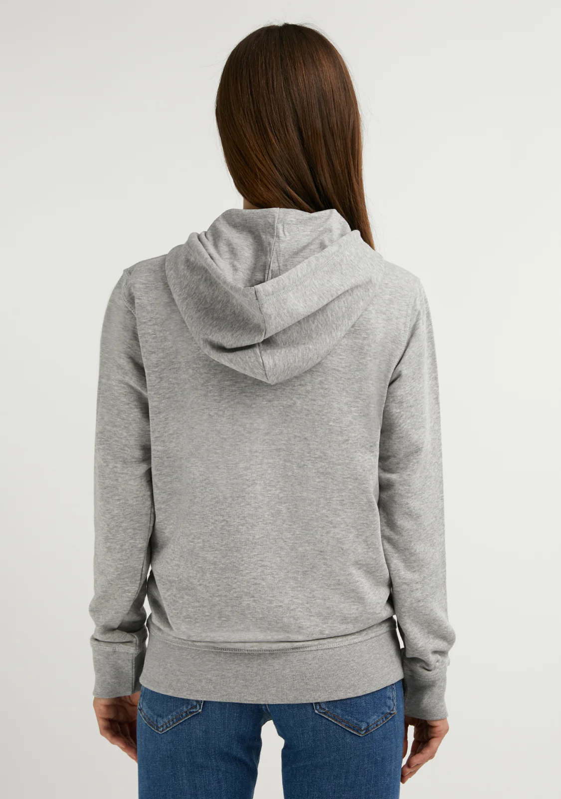 Embroidery  Logo Zip Hoodie Grey - Image 9