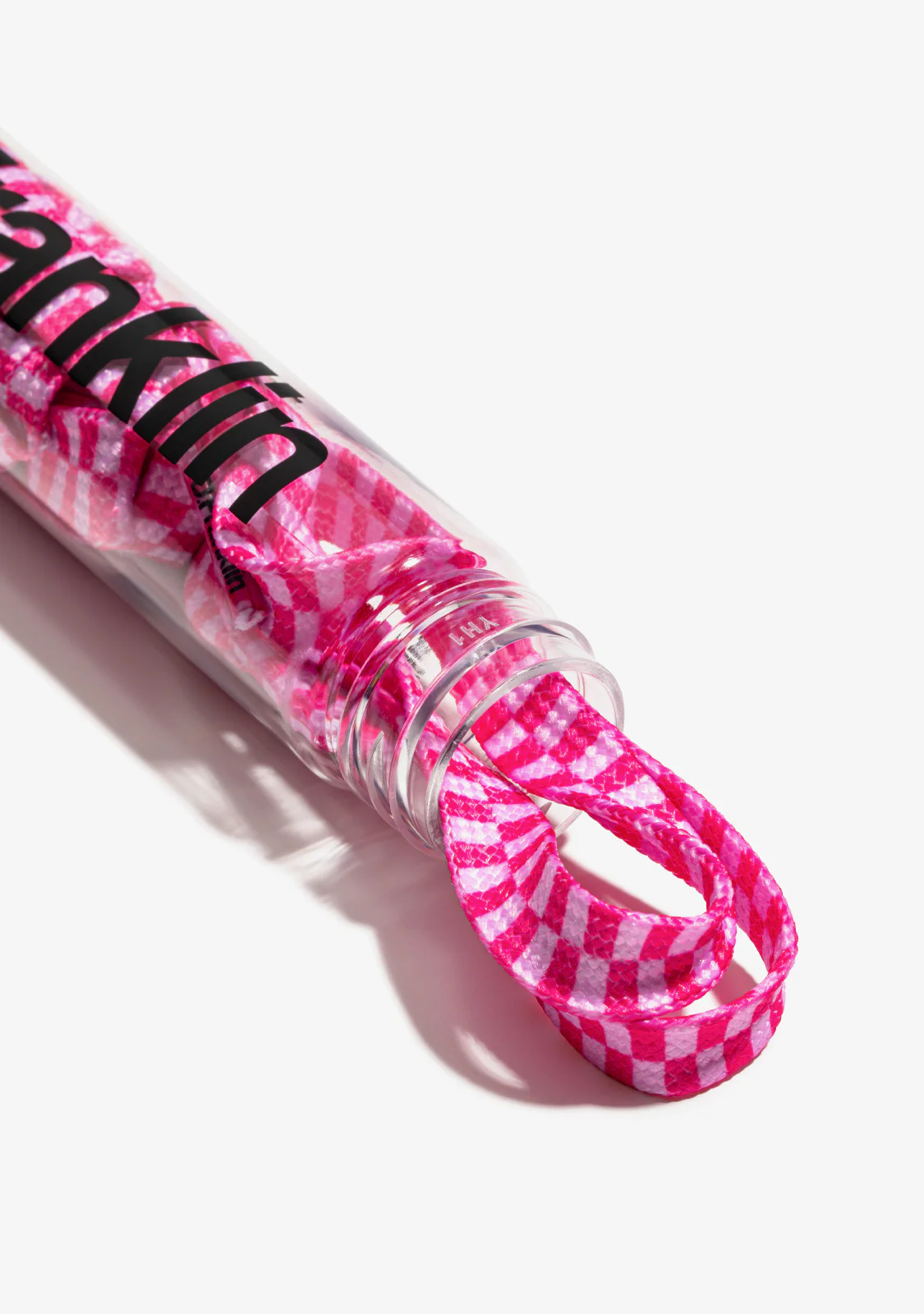 Urban Check Shoelaces Pink / White - Image 2